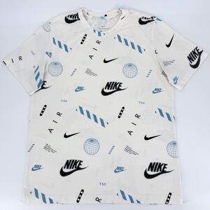 Nike All Over Print Graphic Tee White Size Large